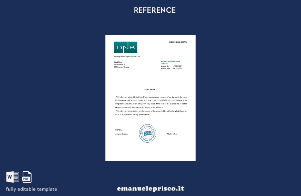 modello di riferimento DNB norvegese in stile verificato